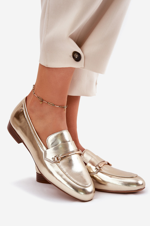 Leather Loafers Ladies Maciejka K6809-25 Gold
