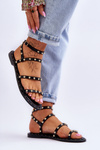Women's Sandals With Decorative Studs Black Dorothy