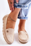 Women's Suede Loafers Beige Clona