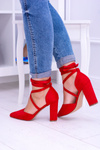 Women's Stiletto Tiered Red Demmi pumps