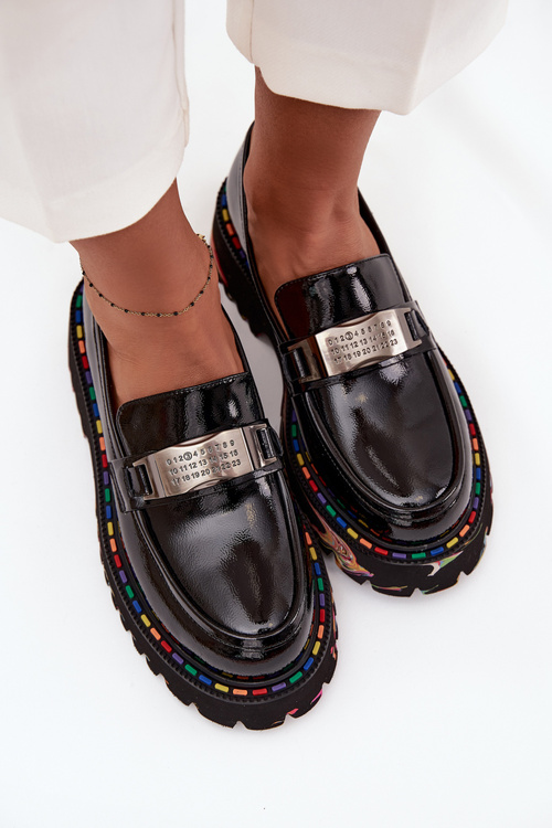 Women's Loafers Made of Patent Leather Artiker 57C0070 Black