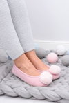 Pink Women's Homemade Ballerinas SOXO With Pompon