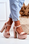 HighShoes Pink Platform Stiletto Sandals