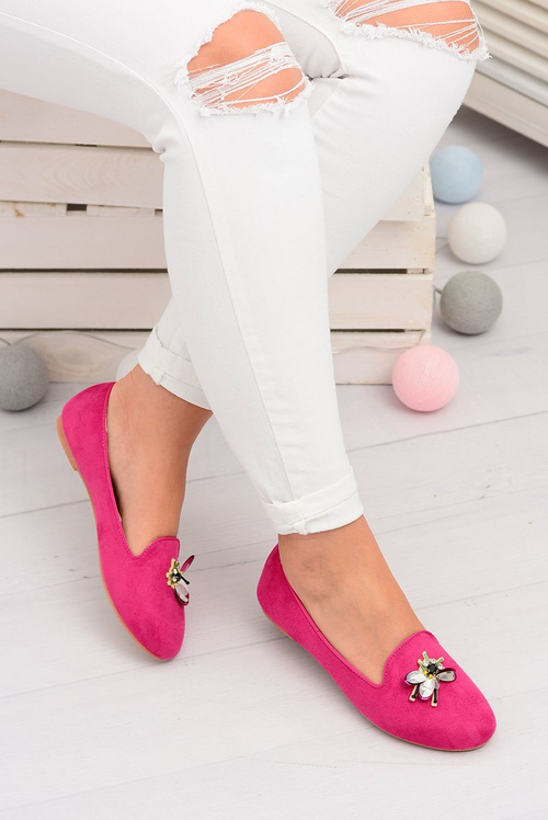 Suede Women's Ballerina Lords Fuchsia Veni