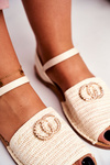 Beige Women's Sandals Lu Boo Plaited Felicia