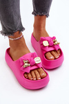 Women's Foam Slippers with Bow Pink Salessa