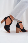Block Heels Made Of Eco Suede Black Lanadriena