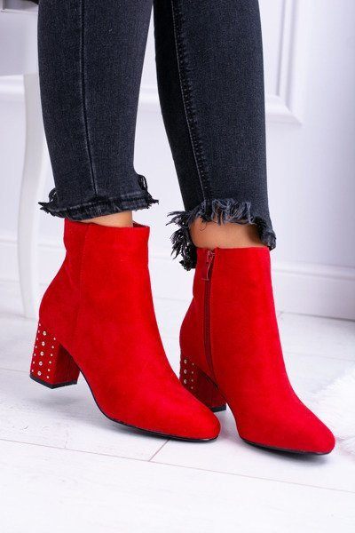Warm Women's Stiletto Boots Red Jocasta