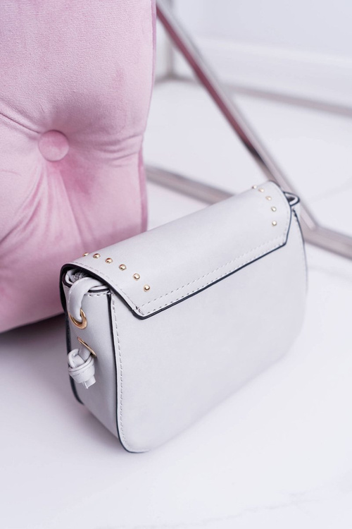 Women's Handbag Small Chest Golden Rivets Grey