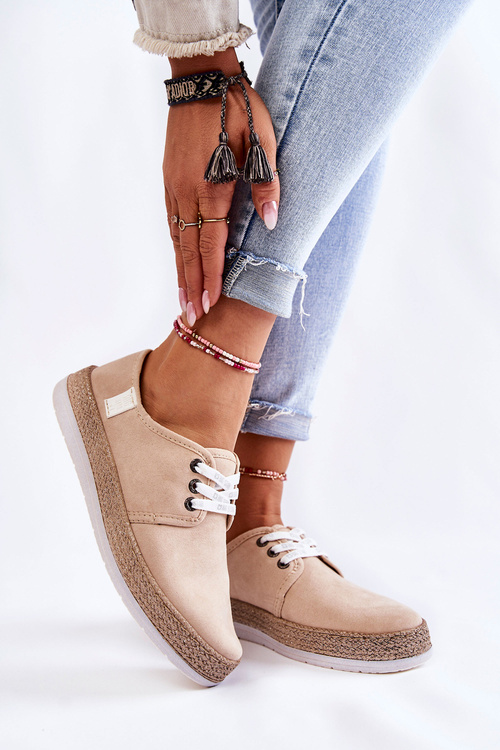 Women's Low Sneakers Memory Foam System Big Star KK276005 Beige