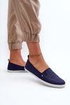 Women's Navy Slip-On Canvas Sneakers Adrancia