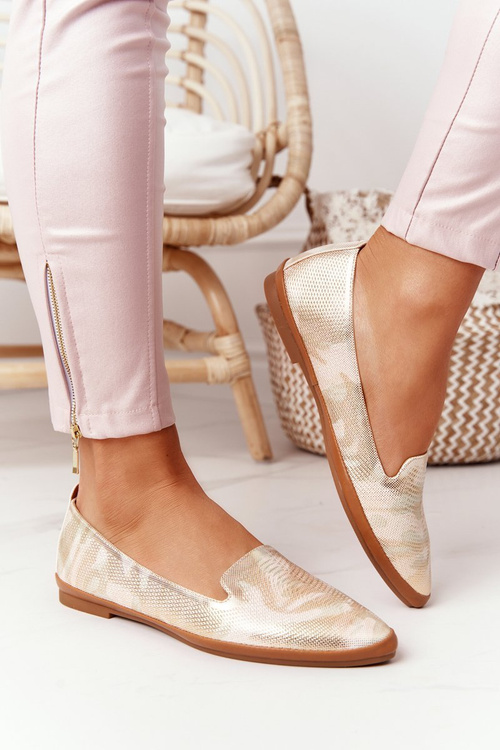 Women's Loafers Sergio Leone MK700 Gold