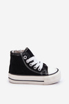 Children's High Sneakers Zippered Black Filemon