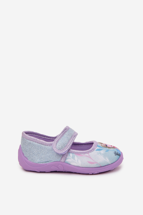 Ballerina Kids Slippers Fastened With Velcro Frozen Land Ice Blue Olivessa