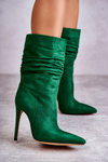 Women's Wrinkled Boots Boots Green Laguna