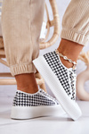 Low Sneakers On Platform White And Black Mischa 