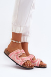 Women's Sandals with Cork Sole Pink Fannea