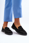 Women's Suede Moccasins Black Dansitu