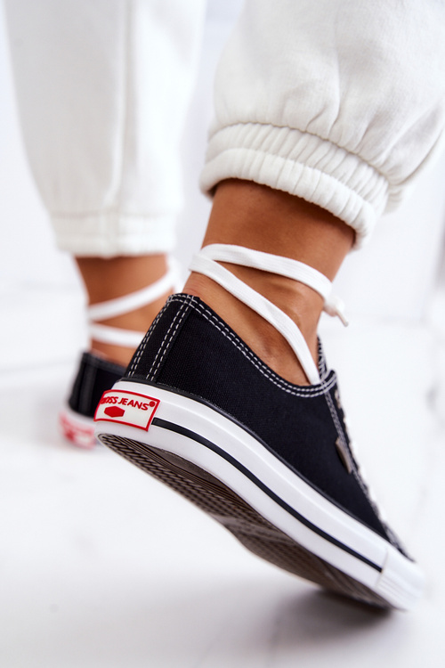 Trampki Damskie Cross Jeans Czarne JJ2R4011C