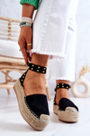 Espadrilles Sandals With Jets Black Lillian