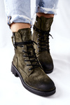 High boots Workers With Sliders Green Maisa