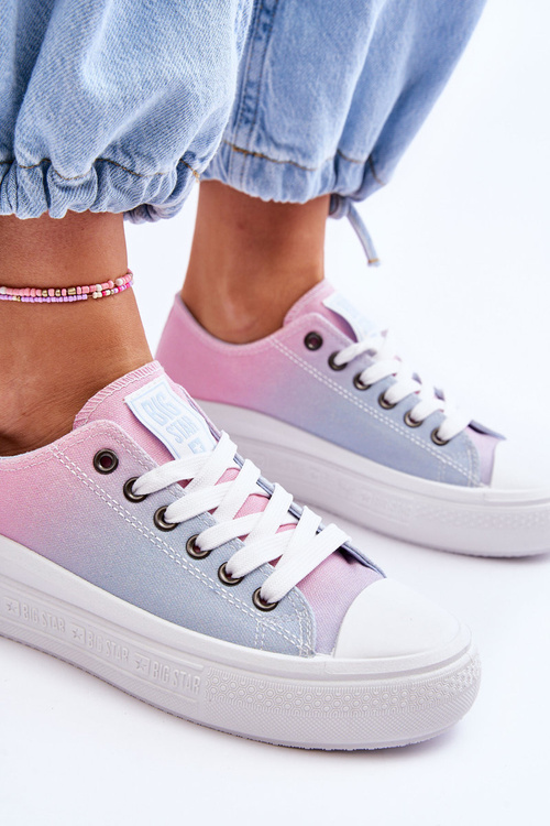 Low Platform Sneakers Big Star LL274A187 Pink and Blue