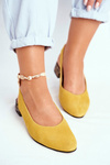Ballet Shoes Heeled Maciejka Yellow 04482-07