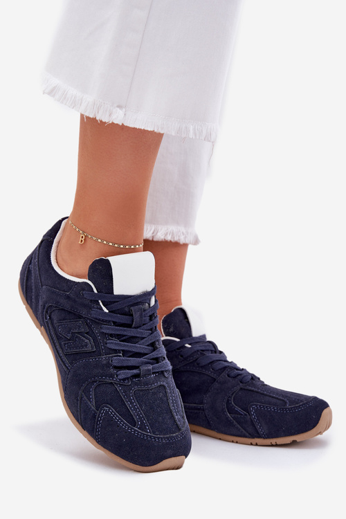 Women Sports Shoes Made Of Eco Suede Navy Dorella