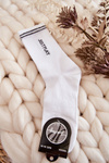 Women's Sport Socks Vertical Inscription Just Play White