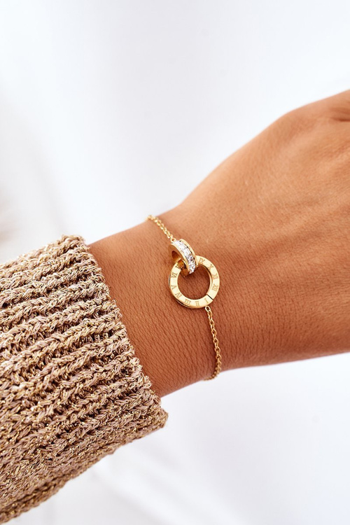 Chain Bracelet With Cubic Zirconia Gold