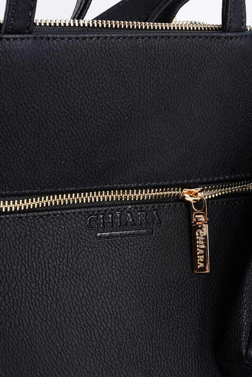 Large Black Women's Handbag + Sachet + Mirror POLAND