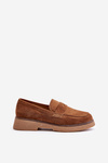 Classic Women's Moccasins Made Of Eco Suede Brown Belania