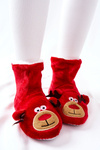 Christmas Warming Slippers Reindeer Red