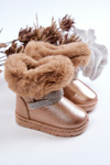 Children's Snow Boots With Cubic Zirconia Gold Hollee