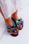 Women's Foam Platform Flip Flops Cocard Iridescent Sequins Meow