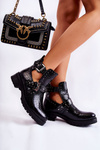 Women's Ankle Boots With Cutouts Black Santhana