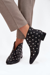 Women's ankle boots with delicate heels black Elvienne