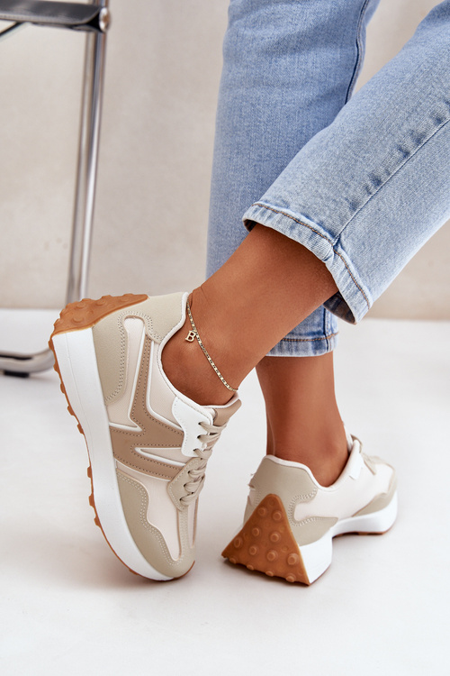 Women's Sports Sneakers Beige Britma