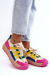 Buty Sportowe Damskie Zamsz Platforma Multikolor Rohan BL391P