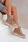 Low Snow Boots On Platform Brown Naliora
