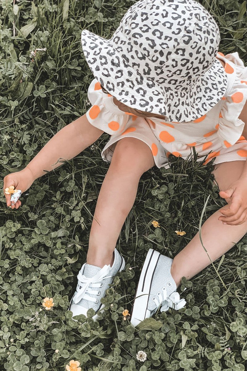 Children's Glitter Sneakers Silver Bling-Bling