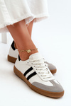 Zazoo N1068 Leather Low Women's Sneakers White
