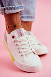 Women's Sneakers Cross Jeans White Yellow FF2R4042C