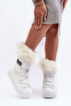 Women's Laced Snow Boots White Santero