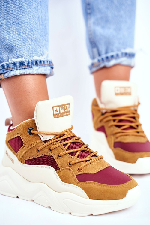 Sneakersy Buty Sportowe Big Star Beżowe GG274646