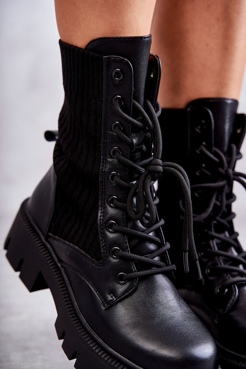 Women's Workers Boots With Socks Black Abigail