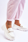 Women's Loafers On A Massive Platform White Calypso
