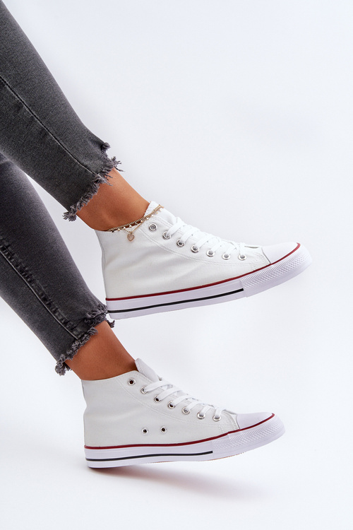 Damskie Trampki Białe Socerio B-807