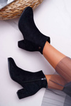 Botki Damskie Na Obcasie Sergio Leone Czarne BT520