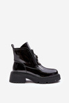 Women's Lacquered Boots with Ornament Black SBarski MR870-53